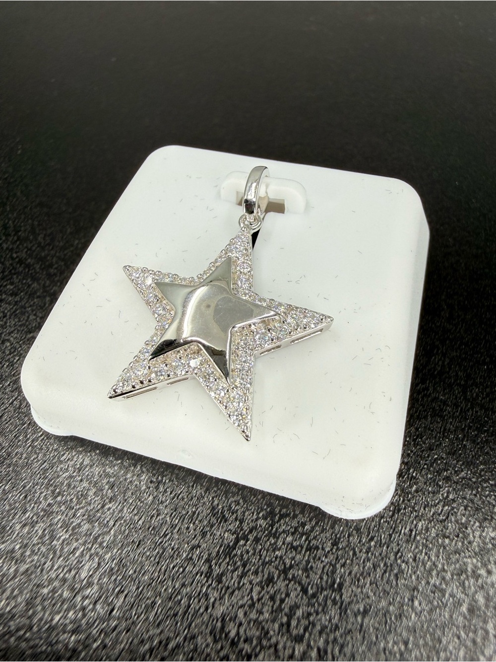 Solid 925 Silver 1CT Moissanite Star Pendant